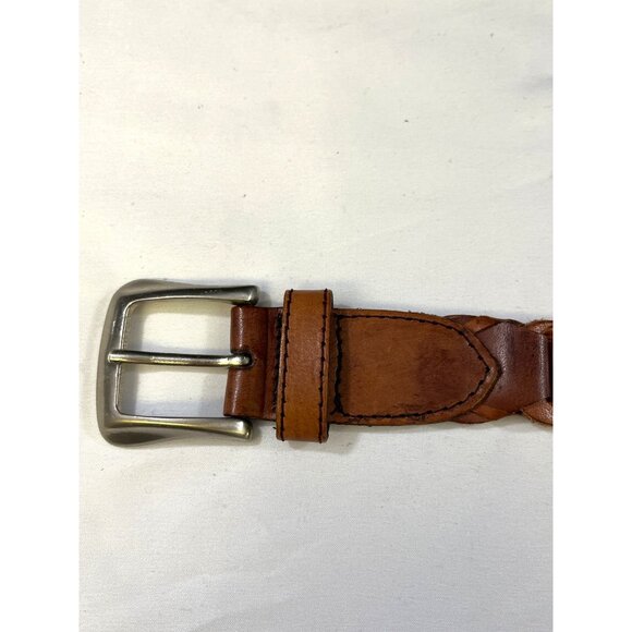 Vintage Women's Brown Genuine Leather Belt Size XL SKU 6289 - Picture 3 of 9